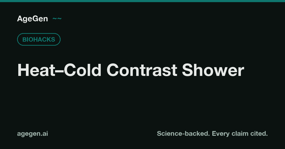 Heat–Cold Contrast Shower — AgeGen