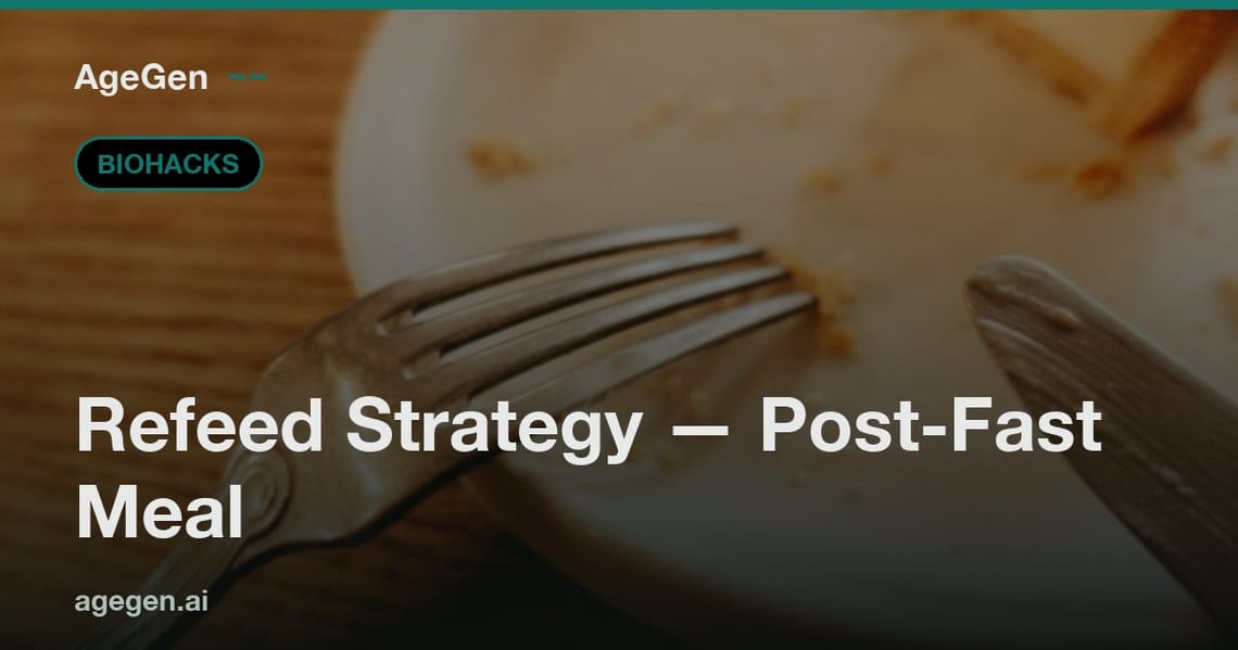 Refeed Strategy — Post-Fast Meal — AgeGen