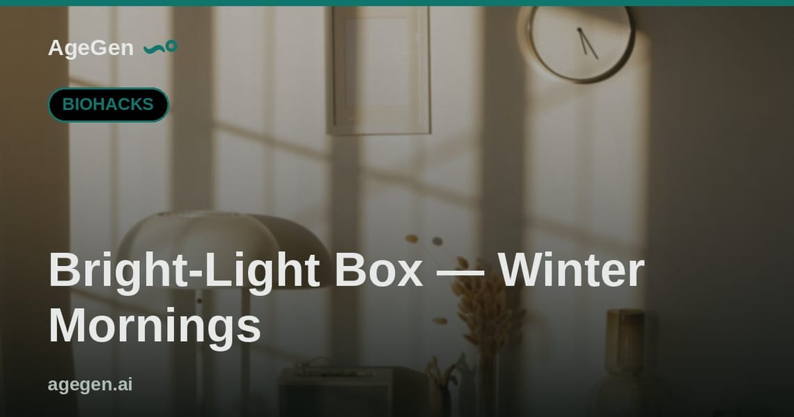 Bright-Light Box — Winter Mornings — AgeGen