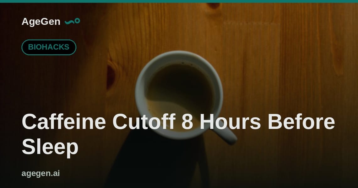 Caffeine Cutoff 8 Hours Before Sleep — AgeGen