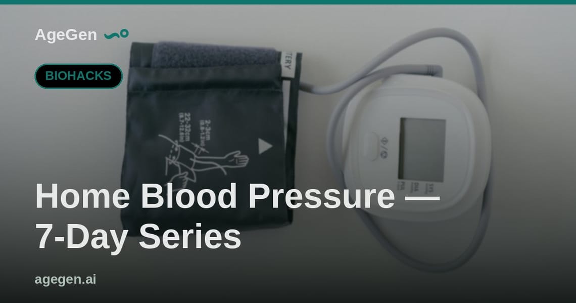 Home Blood Pressure — 7-Day Series — AgeGen