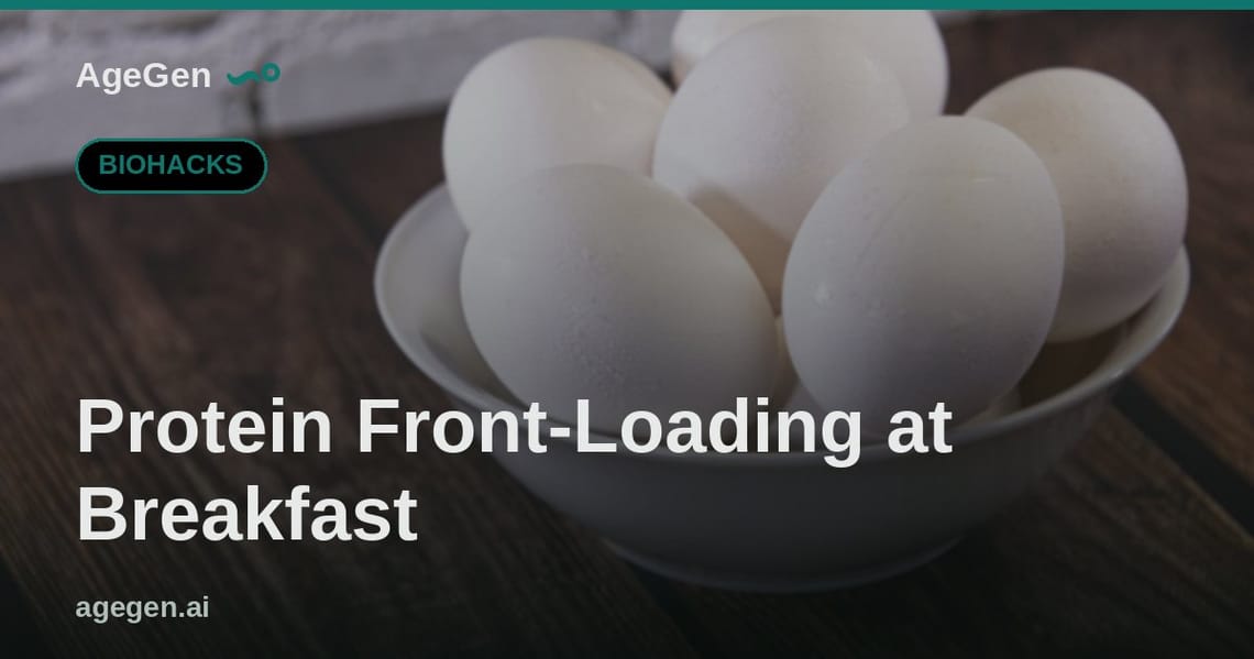 Protein Front-Loading at Breakfast — AgeGen