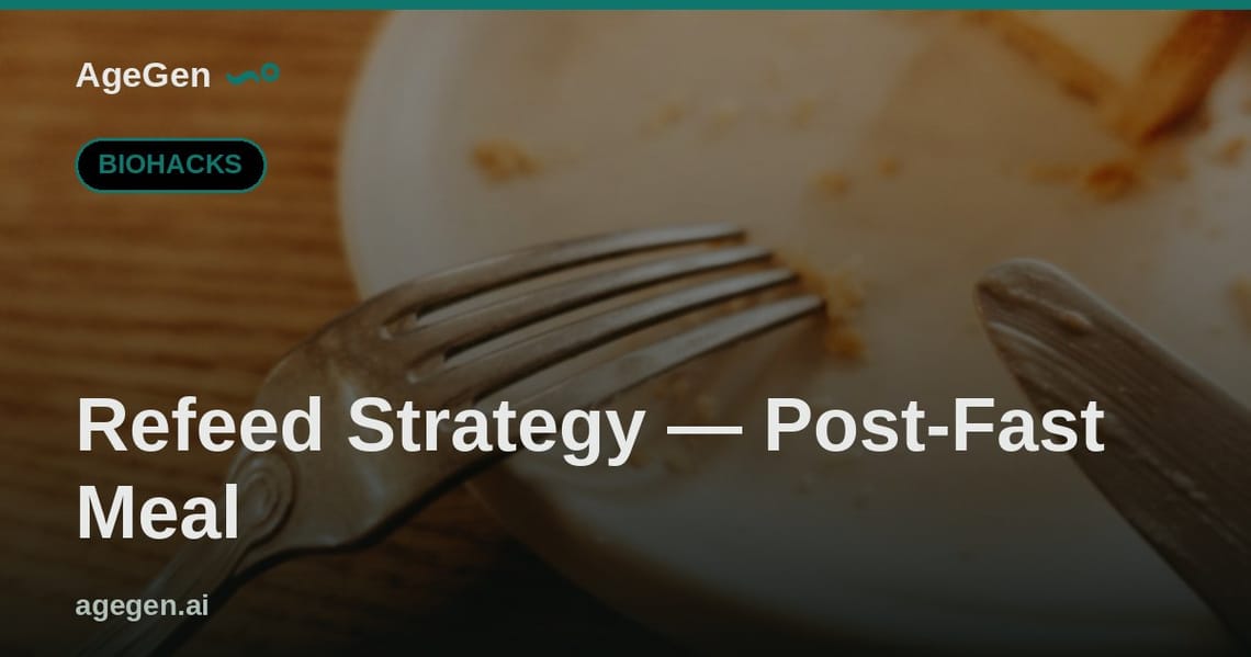 Refeed Strategy — Post-Fast Meal — AgeGen