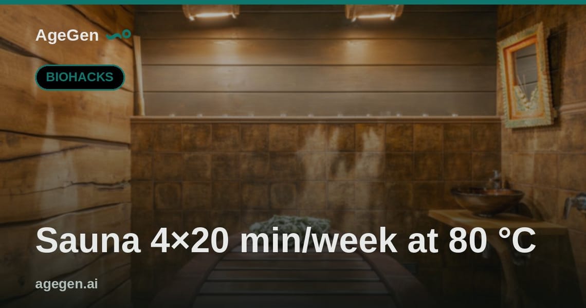 Sauna 4×20 min/week at 80 °C — AgeGen
