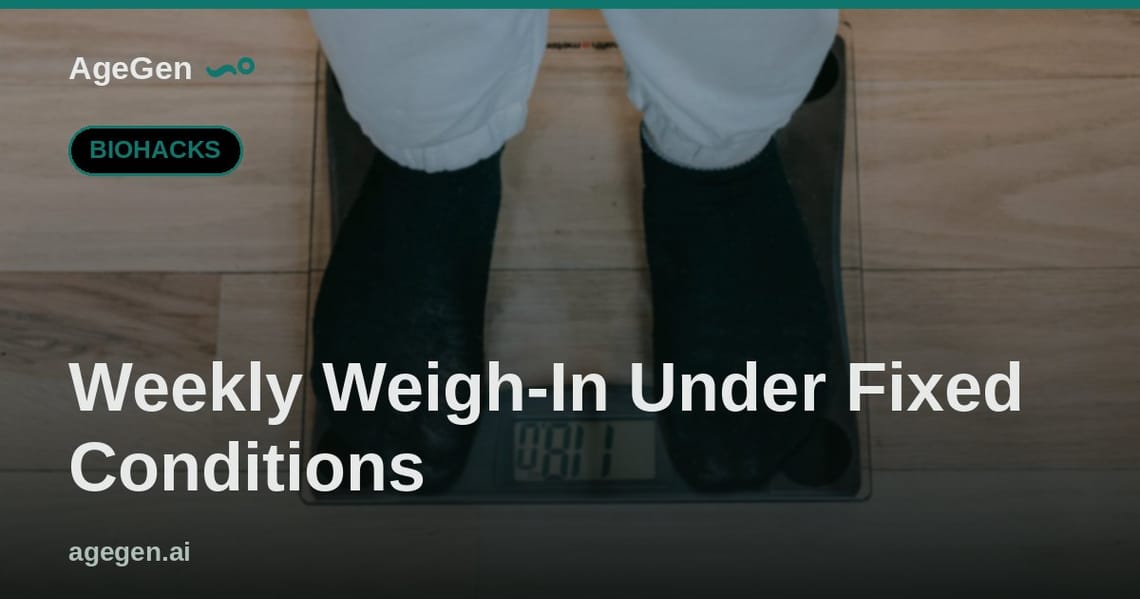 Weekly Weigh-In Under Fixed Conditions — AgeGen