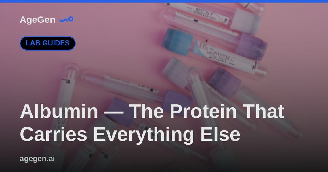 Albumin — The Protein That Carries Everything Else — AgeGen