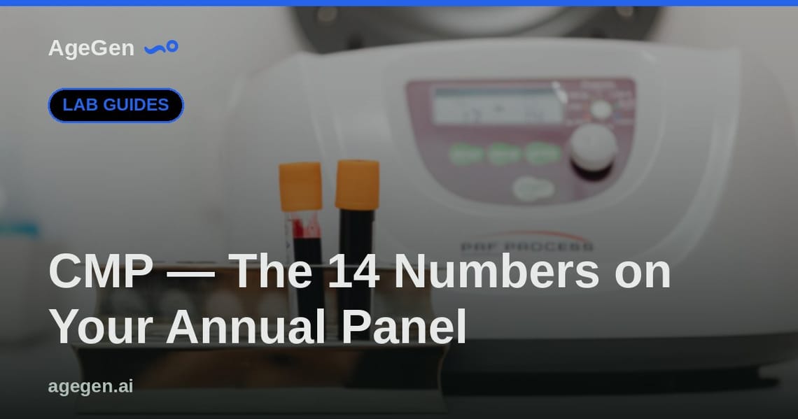 CMP — The 14 Numbers on Your Annual Panel — AgeGen