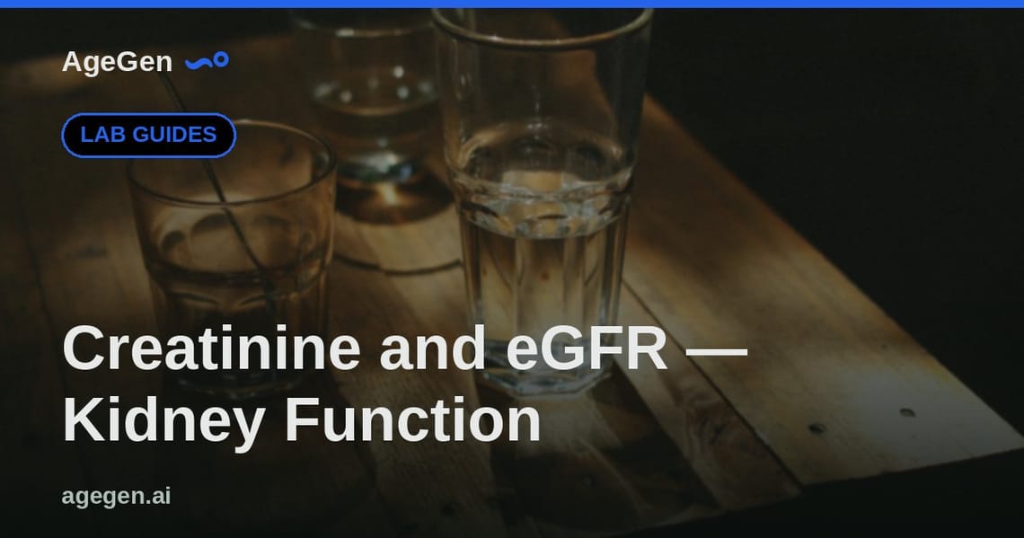 Creatinine and eGFR — Kidney Function — AgeGen