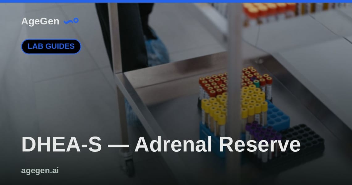DHEA-S — Adrenal Reserve — AgeGen
