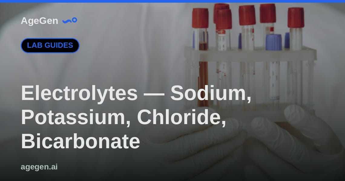Electrolytes — Sodium, Potassium, Chloride, Bicarbonate — AgeGen