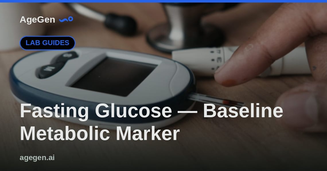 Fasting Glucose — Baseline Metabolic Marker — AgeGen