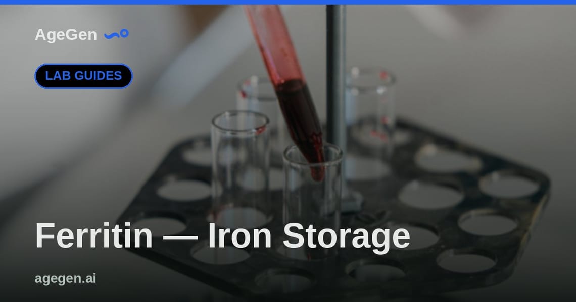 Ferritin — Iron Storage — AgeGen
