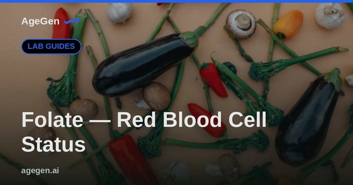 Folate — Red Blood Cell Status — AgeGen