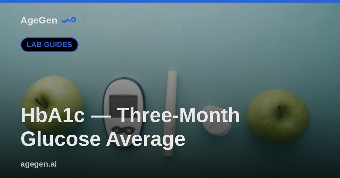 HbA1c — Three-Month Glucose Average — AgeGen