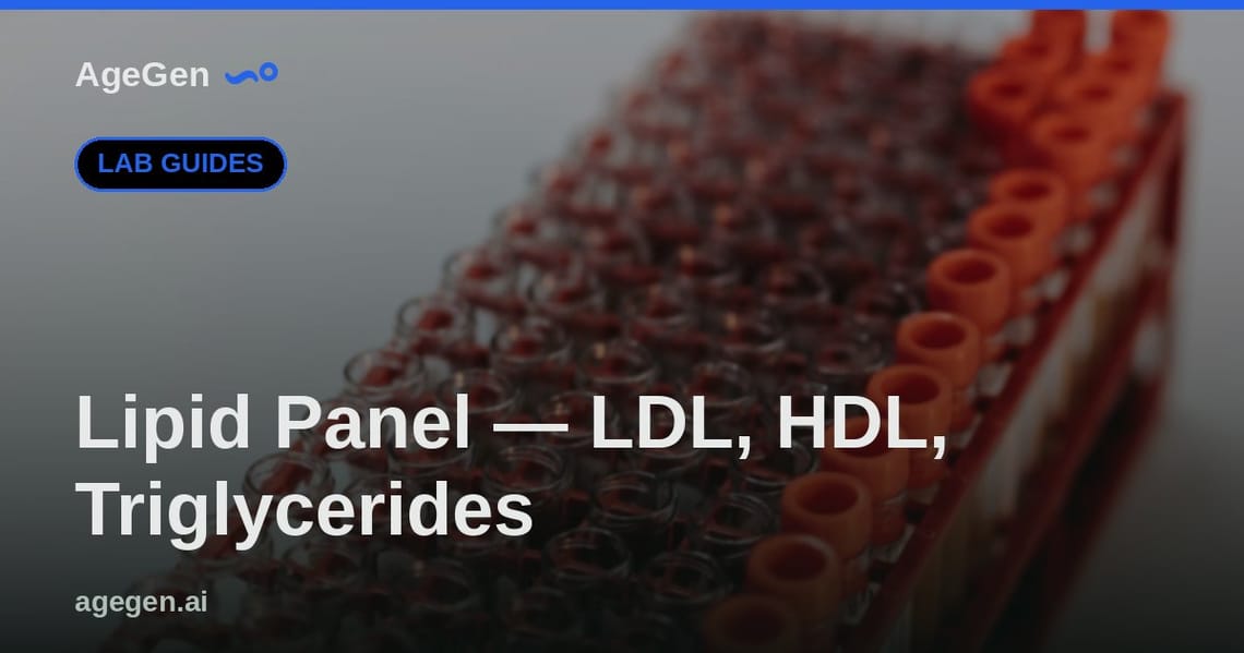 Lipid Panel — LDL, HDL, Triglycerides — AgeGen