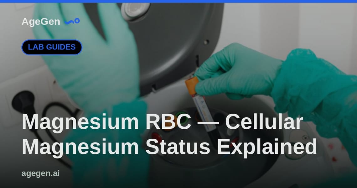 Magnesium RBC — Cellular Magnesium Status Explained — AgeGen