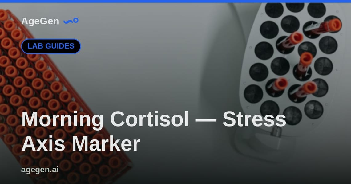 Morning Cortisol — Stress Axis Marker — AgeGen