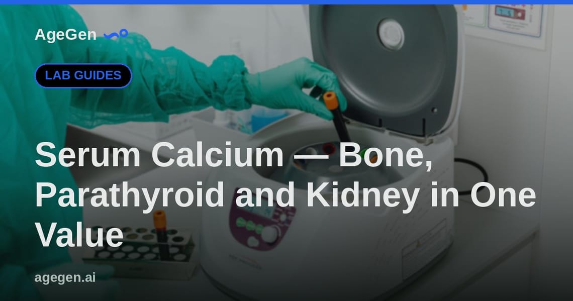 Serum Calcium — Bone, Parathyroid and Kidney in One Value — AgeGen