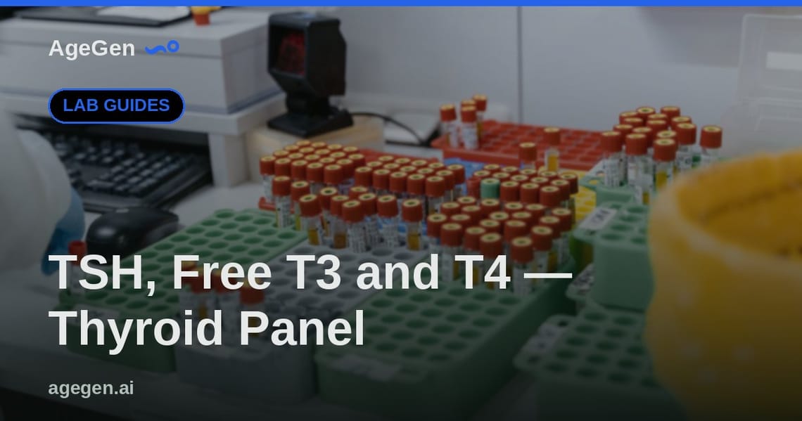 TSH, Free T3 and T4 — Thyroid Panel — AgeGen
