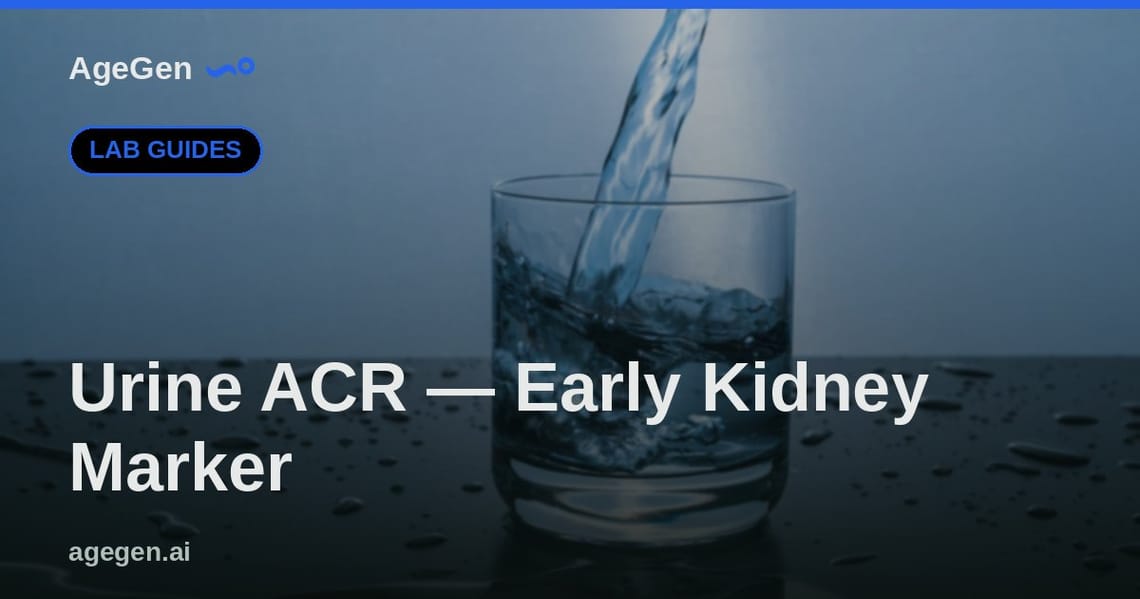 Urine ACR — Early Kidney Marker — AgeGen