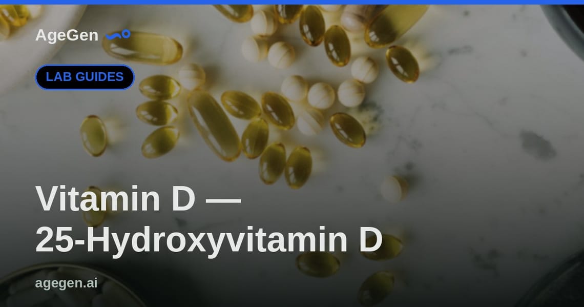 Vitamin D — 25-Hydroxyvitamin D — AgeGen