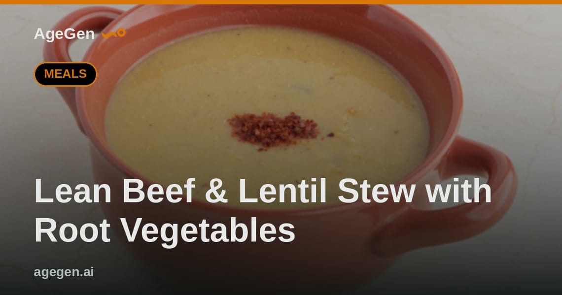 Lean Beef & Lentil Stew with Root Vegetables — AgeGen