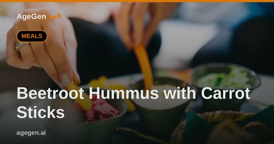 Beetroot Hummus with Carrot Sticks — AgeGen