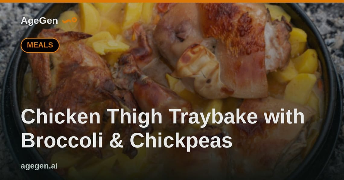 Chicken Thigh Traybake with Broccoli & Chickpeas — AgeGen