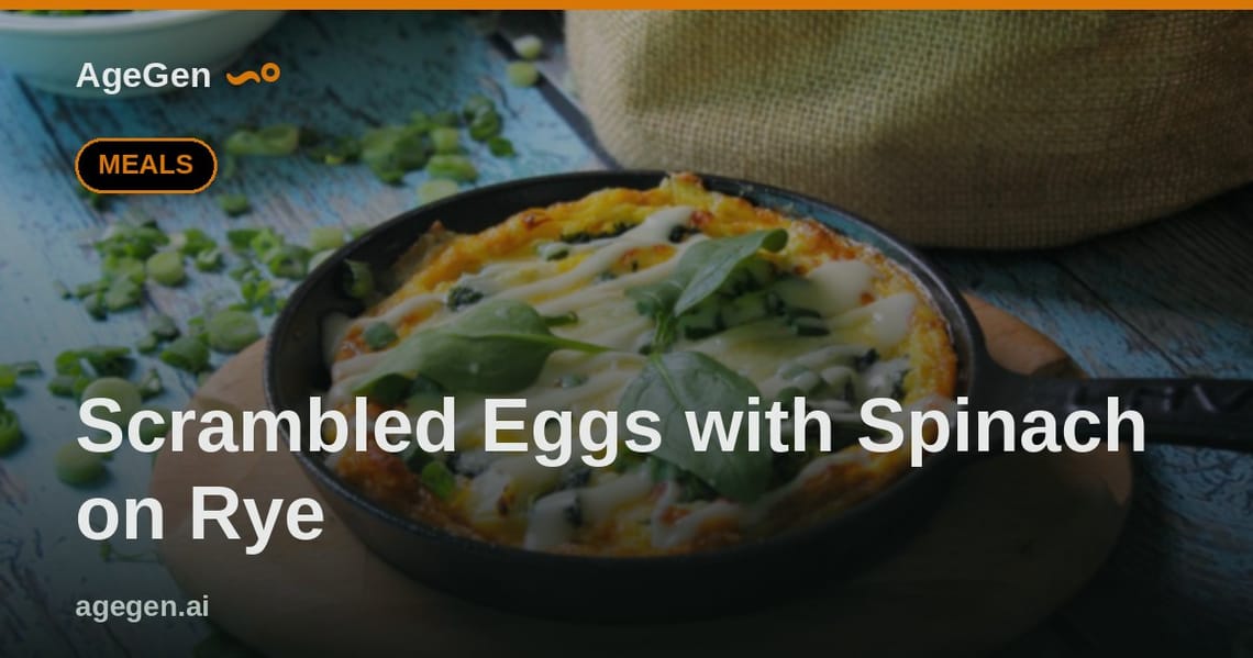 Scrambled Eggs with Spinach on Rye — AgeGen