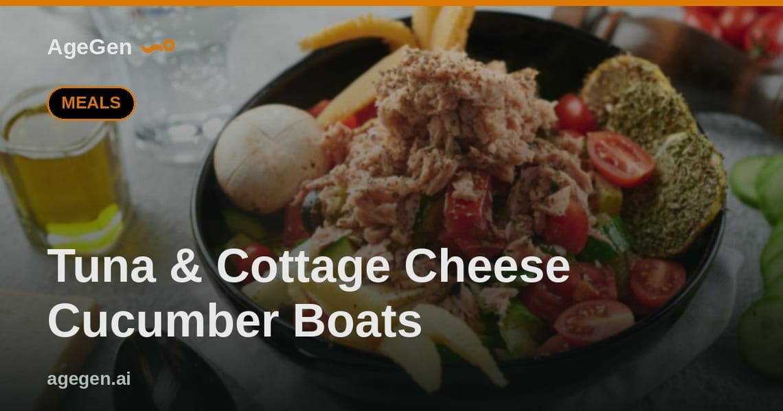 Tuna & Cottage Cheese Cucumber Boats — AgeGen