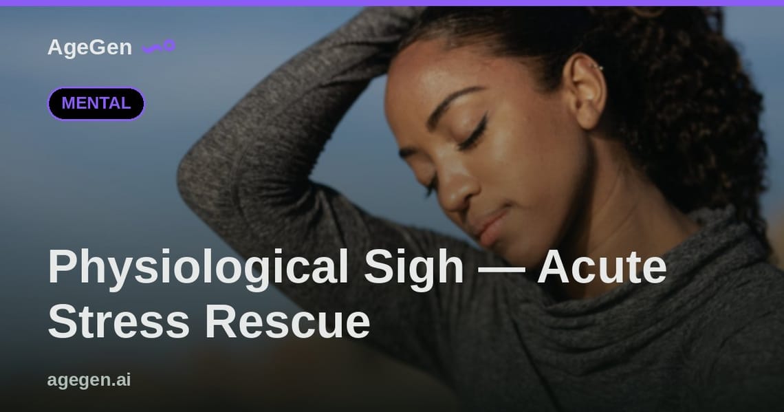 Physiological Sigh — Acute Stress Rescue — AgeGen