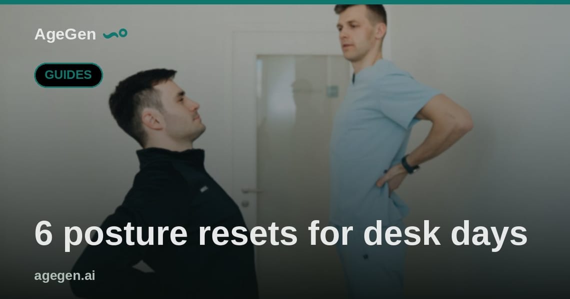 6 posture resets for desk days — AgeGen