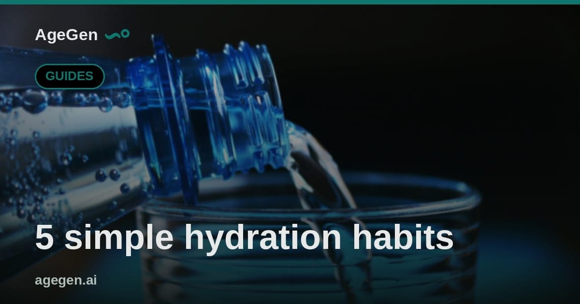5 simple hydration habits — AgeGen