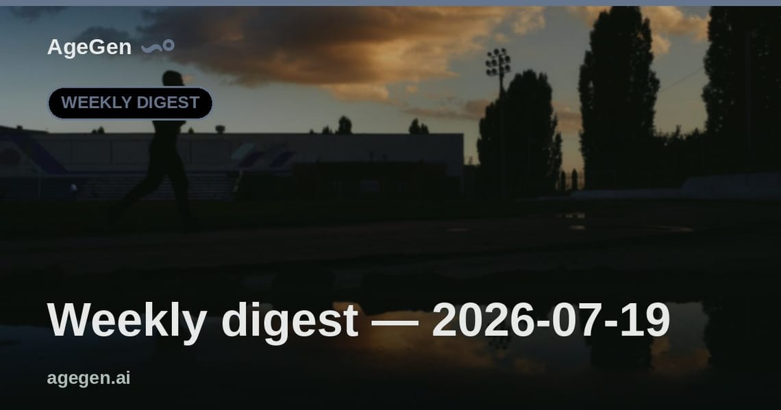 Weekly digest — 2026-07-19 — AgeGen