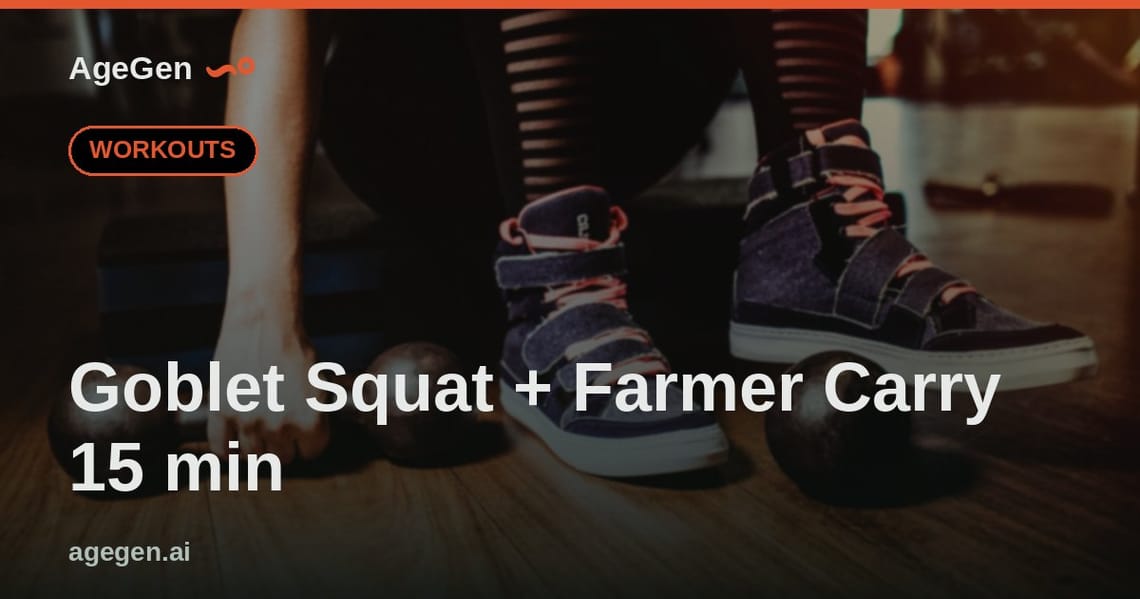 Goblet Squat + Farmer Carry 15 min — AgeGen