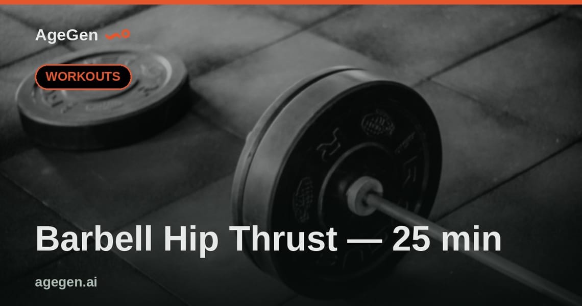 Barbell Hip Thrust — 25 min — AgeGen