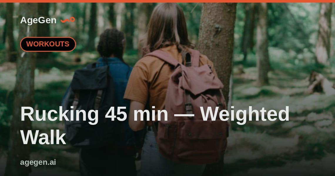 Rucking 45 min — Weighted Walk — AgeGen