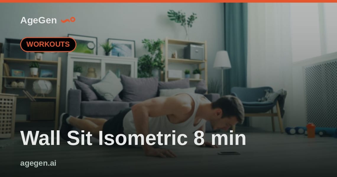 Wall Sit Isometric 8 min — AgeGen