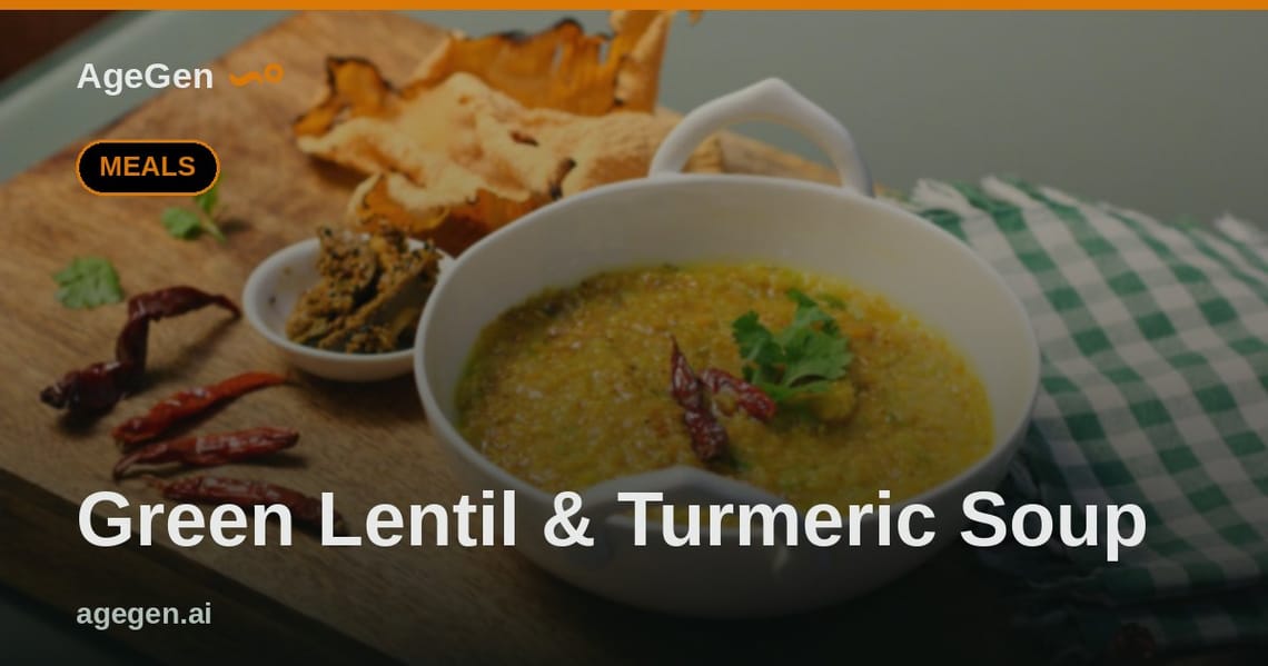 Green Lentil & Turmeric Soup — AgeGen