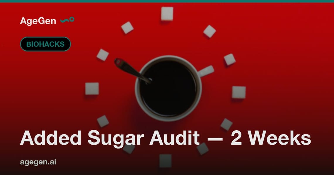 Added Sugar Audit — 2 Weeks — AgeGen