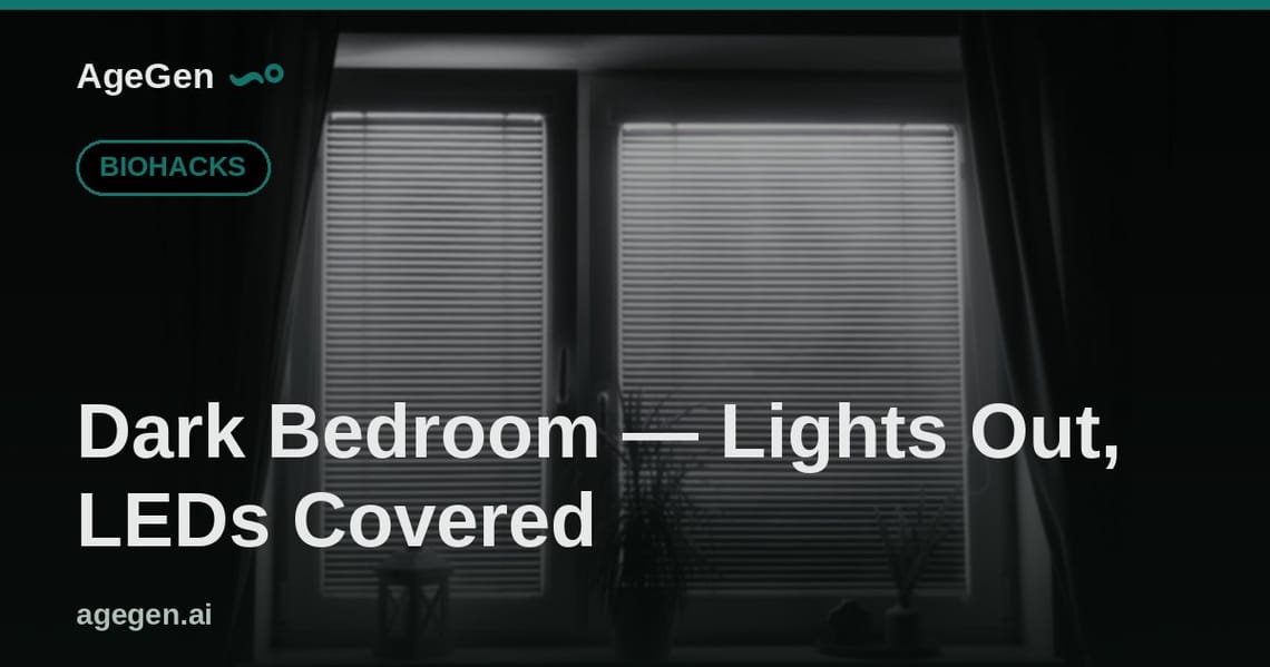 Dark Bedroom — Lights Out, LEDs Covered — AgeGen