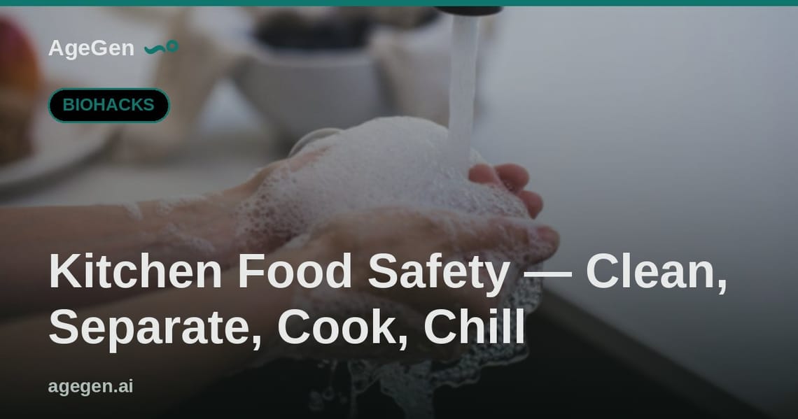 Kitchen Food Safety — Clean, Separate, Cook, Chill — AgeGen
