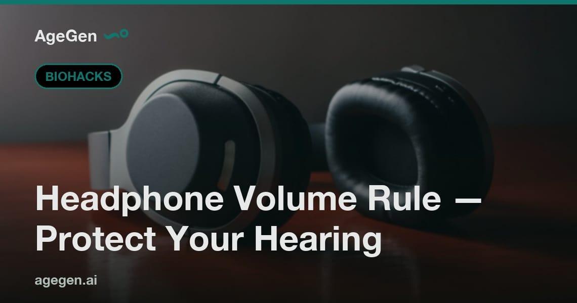 Headphone Volume Rule — Protect Your Hearing — AgeGen