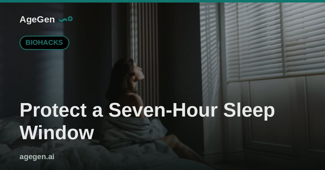 Protect a Seven-Hour Sleep Window — AgeGen