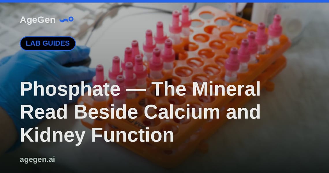 Phosphate — The Mineral Read Beside Calcium and Kidney Function — AgeGen