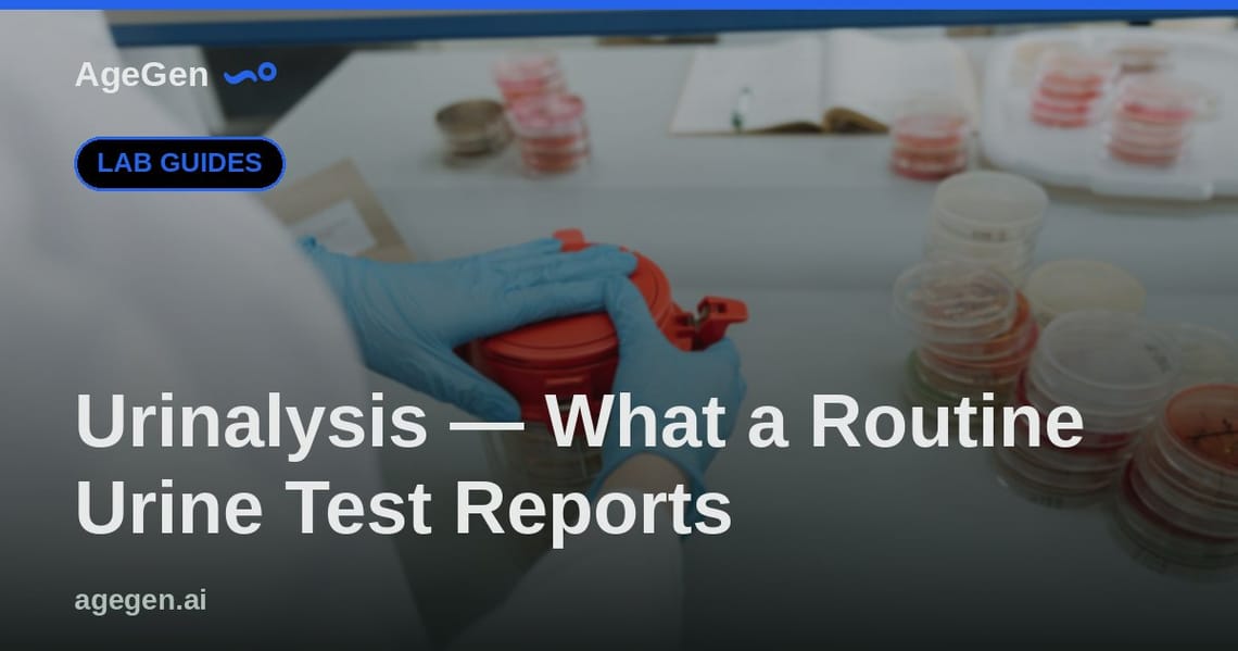 Urinalysis — What a Routine Urine Test Reports — AgeGen