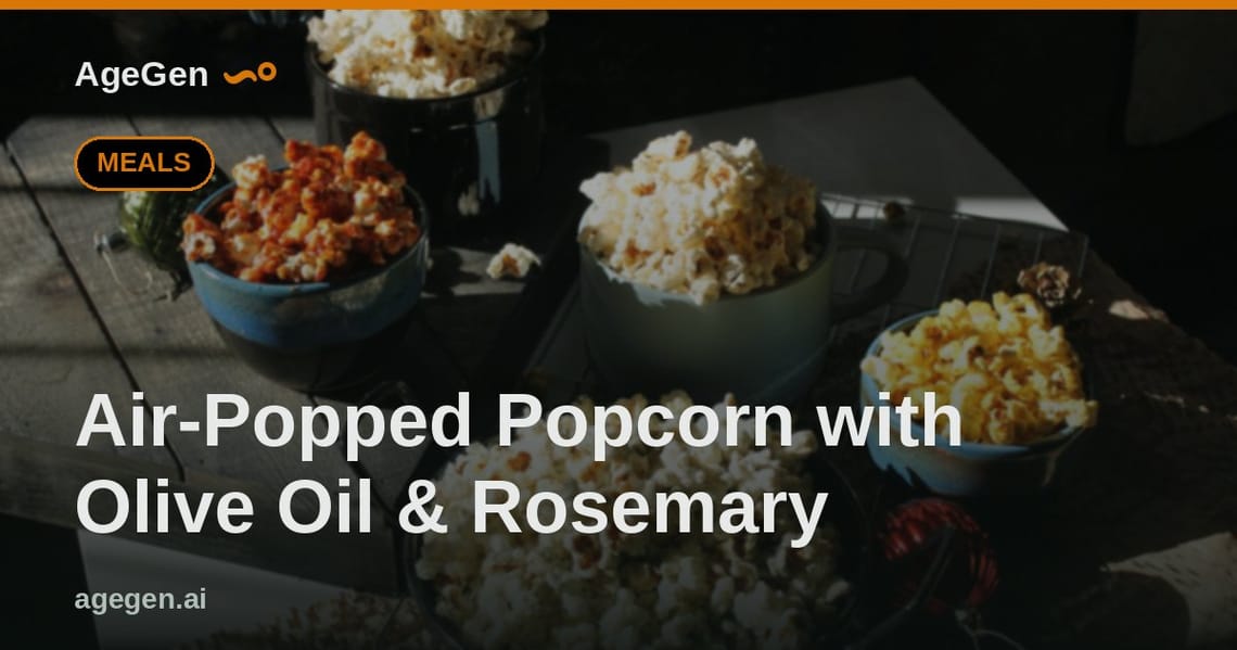 Air-Popped Popcorn with Olive Oil & Rosemary — AgeGen