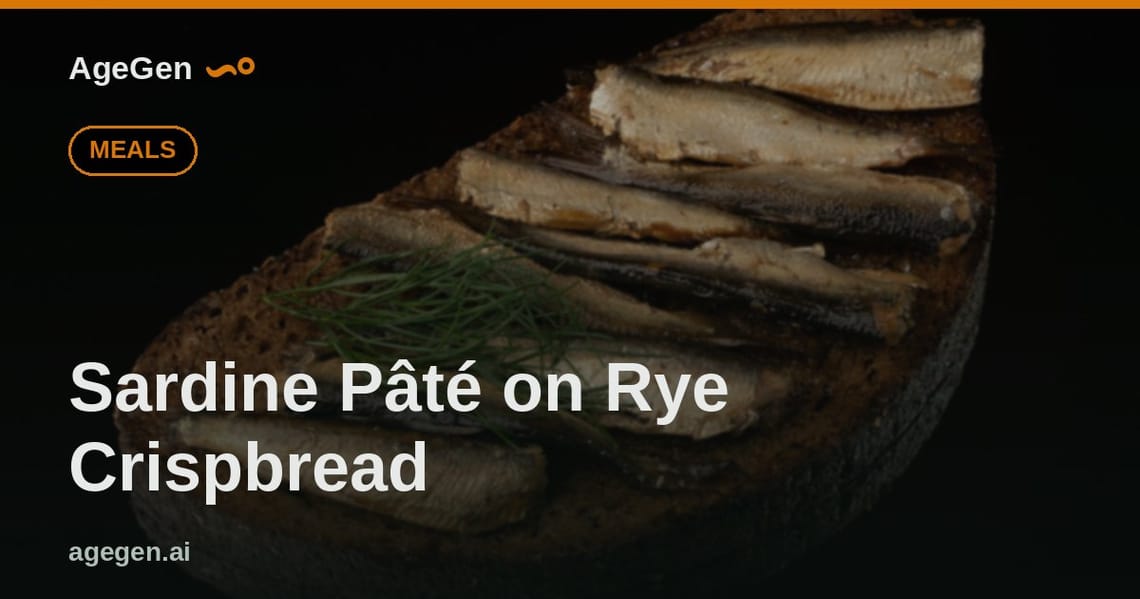Sardine Pâté on Rye Crispbread — AgeGen